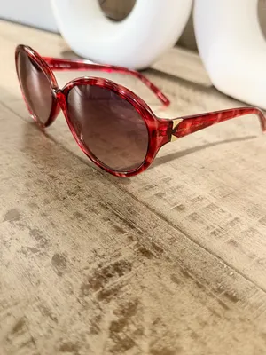 Adrienne Vittadini Red Tortoiseshell Oval Women’s Sunglasses thumbnail 3