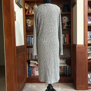 ‘A Play Dress’ Midi Sweater Ribbed Long Sleeve Dress thumbnail 4