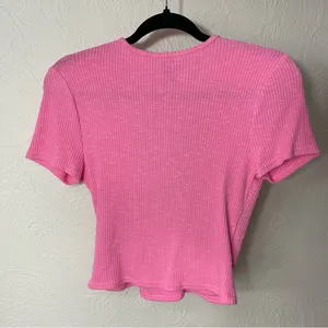 Forever 21 Pink Ribbed  Crop Top thumbnail 3