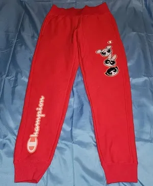 Vintage Champion Womens Reverse‎ Weave Powderpuff Girls Joggers Pants Small thumbnail 1