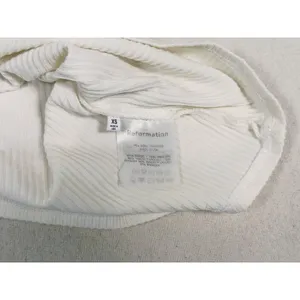 Reformation Rochelle Ribbed Tank Top Size XS Ivory White Minimalist Layering thumbnail 4