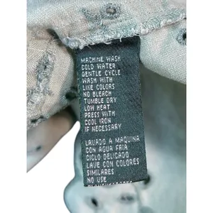 Lauren Ralph Lauren Pistachio Green Floral‎ Eyelet Linen Long Sleeve Button Top thumbnail 6