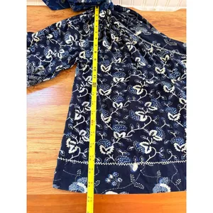 Ulla Johnson Asima Batik One Shoulder Top Blue Black Size 6 thumbnail 8