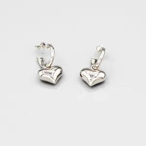 Sterling Silver #925 Earrings with PUffy heat thumbnail 5