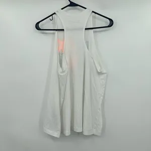 Under Armour size medium loose fit white tank top wrk out balloon letter print‎ thumbnail 3