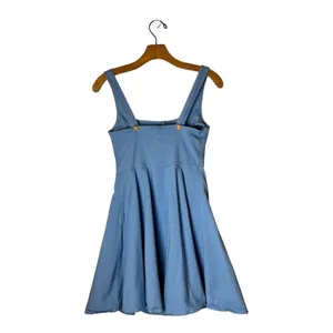 Color‎ Me Courtney Dress Womens 0 Blue Denim Alle Utility Fit And Flare Mini thumbnail 4