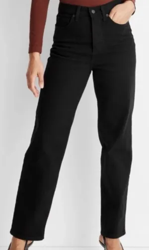 Universal Thread Highest Rise Straight Size 00 Black Jeans Women’s NWT Stretch thumbnail 1