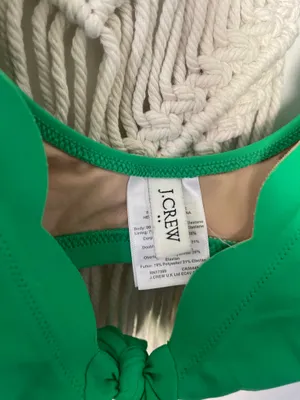 J. Crew Scalloped Tie Front Bikini Top thumbnail 3