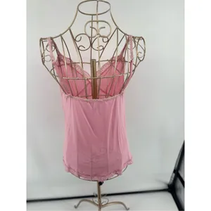 Vintage Victoria’s Secret Angel Pink Lace Cami Tank Top Y2K Spaghetti Strap M thumbnail 8