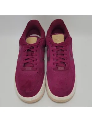 Womens Nike Air Force 1 True Berry Suede Athletic Sneakers Size 7.5 896185-602 thumbnail 3