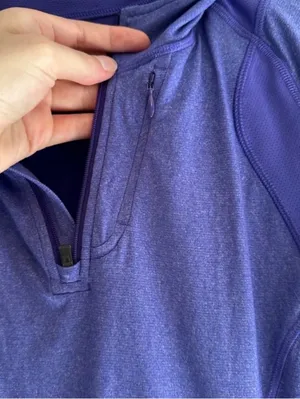 REI Coop purple long sleeve quarter zip layering top thumbnail 5