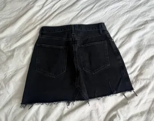 Quinn black denim distressed mini Jean skirt 28 thumbnail 6