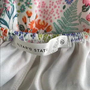 Altar'd State Multicolor Floral Open Back Mini Dress thumbnail 4