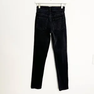 Reformation Charlie Jeans Size 24 Dark Faded Black Seamed Button Fly Alternative thumbnail 10