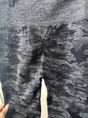 Gymshark Gray & Black Camo Seamless Leggings thumbnail 3