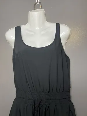 Abercrombie & Fitch Romper Womens Small Black Scoop Drawstring Waist Pockets thumbnail 1