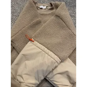 Like Niko Sherpa Crewneck Pullover‎ Brown Orange Women Size S New In thumbnail 4