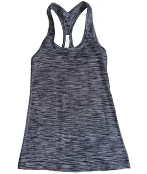 Lululemon Size 4 Nulu Wee Are From Space Black Grey Cool Racerback II Tank Top thumbnail 1