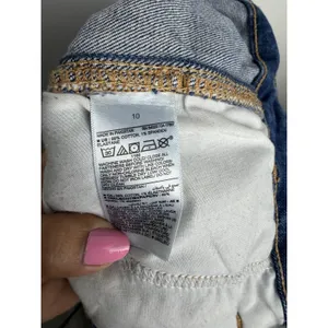 Old Navy OG Loose Tapered High Rise Denim Jeans Size 10 Blue Dark Stretch Pocket thumbnail 6