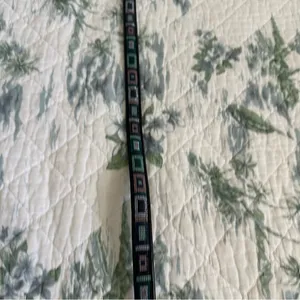 Brighton Beaded Leather Belt Black Silver M 30 Vintage 80s thumbnail 10