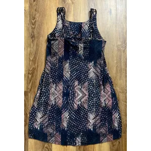 Kyodan Outdoor Leaf Print Mini Dress, Women's Size L‎ Navy Bra Built In Pockets thumbnail 2