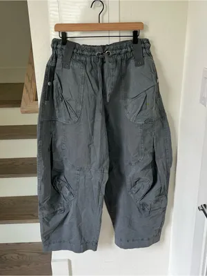Free People We The Free Onset Pull-On Cargo Pants Steel Blue / Grey New w/ Flaw thumbnail 2