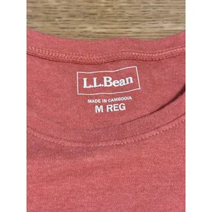 LL Bean Womens Shirt Coral M Reg Blouse Top Long Sleeve Casual Work Career‎ thumbnail 3
