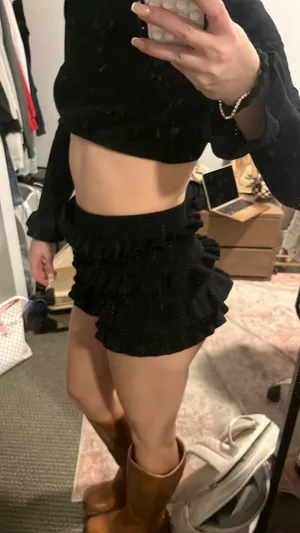 Black Edikted Ruffle Set  thumbnail 2