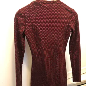 B Darlin Burgundy Sequin Long Sleeve Dress thumbnail 2