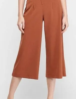 Express Highrise Minimalist Earth Tone High-Rise Culotte Pants Size 12 thumbnail 1