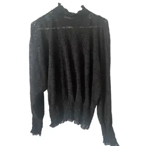 Zara Black lace high neck l/sleeve yoke top, Size M, $26, B53 thumbnail 3