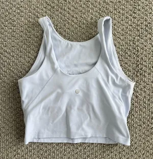 pastel blue high neck align tank thumbnail 2