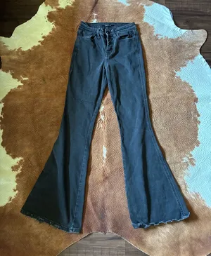 Buckle Flying Monkey high rise flares size 25 See some wear in photos on the middle of thigh not noticeable when wearing thumbnail 1