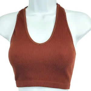 Free People Movement Free Throw Crop Tank Women S Rust Ribbed Racerback Top Yoga thumbnail 3