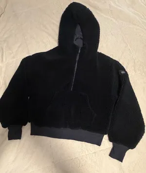 ALO Yoga Navy Blue Sherpa-Lined Pullover Hoodie thumbnail 1