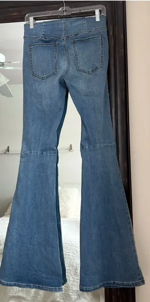 Free People Flare Light Wash Jeans size 25 Western Festival Concert thumbnail 1