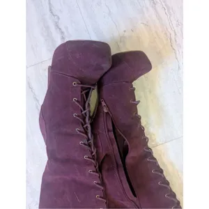 Just fab Plum Platform Chunky High Heel Knee High Tall Boots Size 8.5 thumbnail 4