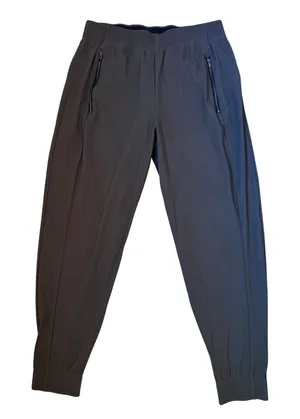 Athleta Womens Green Stretch Joggers Zipper Pockets size small thumbnail 1