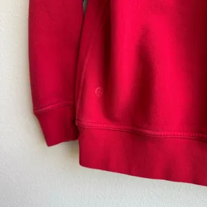 Lululemon All Yours Red Fleece Crewneck Sweatshirt Women’s Size 4 Rip Tag Small thumbnail 6