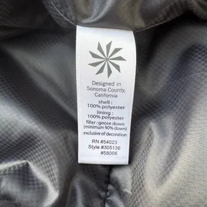 Athleta Fair Isle Goose Down Puffer Vest Grey Black Sm Atheisure Full‎ Zip Ski thumbnail 10