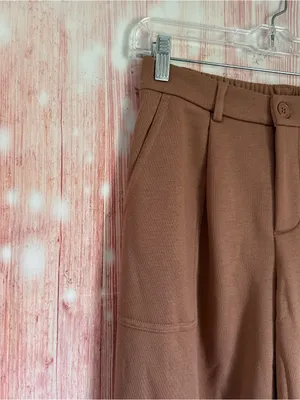 Halara Chestnut Brown High Rise Button Front Sweatpants Joggers Size XS thumbnail 3
