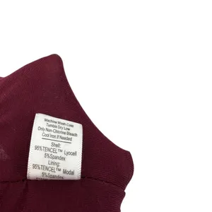 Marine Layer Lexi Mockneck Midi Dress Merlot Ribbed‎ Tencel Soft Stretch Large thumbnail 11