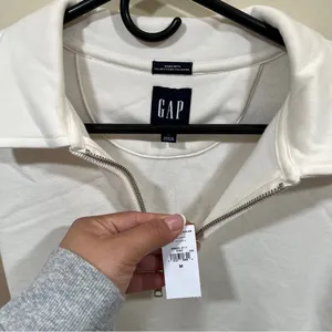 NWT GAP GapFit Oversized Quarter-Zip Hoodie size M thumbnail 3