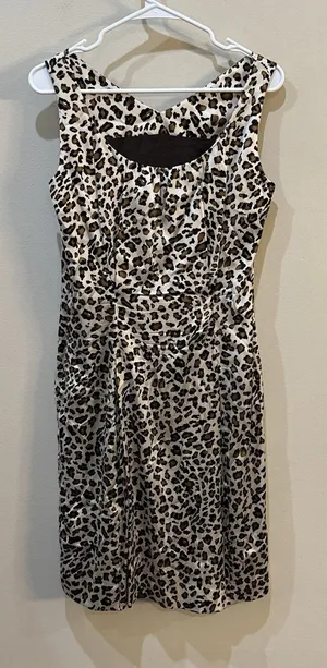 Bryan Bradley‎ Animal Print Silk Dress Size Sheath Size thumbnail 1
