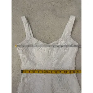 Lulus Divine Beauty White Lace Midi Dress With Pockets Size XS NWT Bridal Beach thumbnail 7