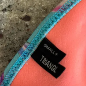 Triangl Blue Floral Triangle Scuba Bikini Swimsuit Top thumbnail 5
