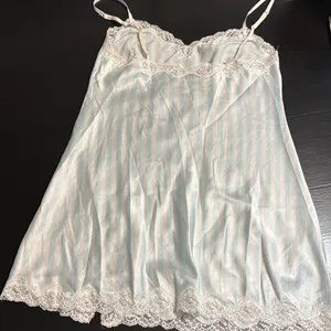 Victoria's Secret Light Blue and White‎ Striped Chemise / teddy thumbnail 6