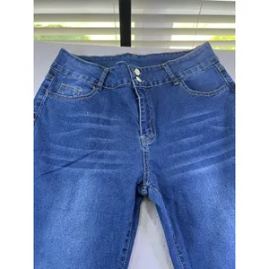 Womens Stretch Flare Boot Cut 2‎ Button Jeans Denim Medium Wash 33x29 Size XXL thumbnail 2