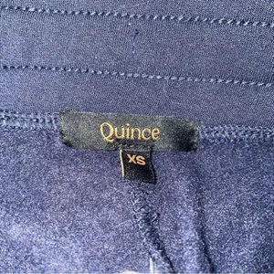 Quince Size XS Modal Sweatpants Wide Leg Crop Navy Pull On thumbnail 7