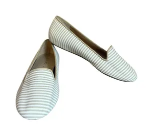 Talbots Cloth Tan White Striped Zelda Ballet Flats Womens Size 7 thumbnail 1